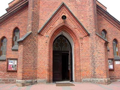 Entrance of the now Catholic church